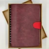 Ежедневник недатированный на пружине, искусственная кожа.